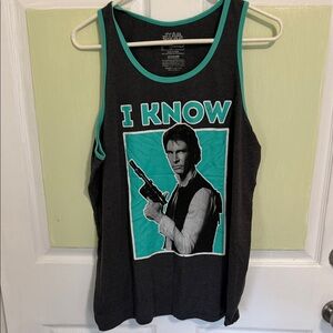 (1814) Star Wars Black and Teal Graphic Tank